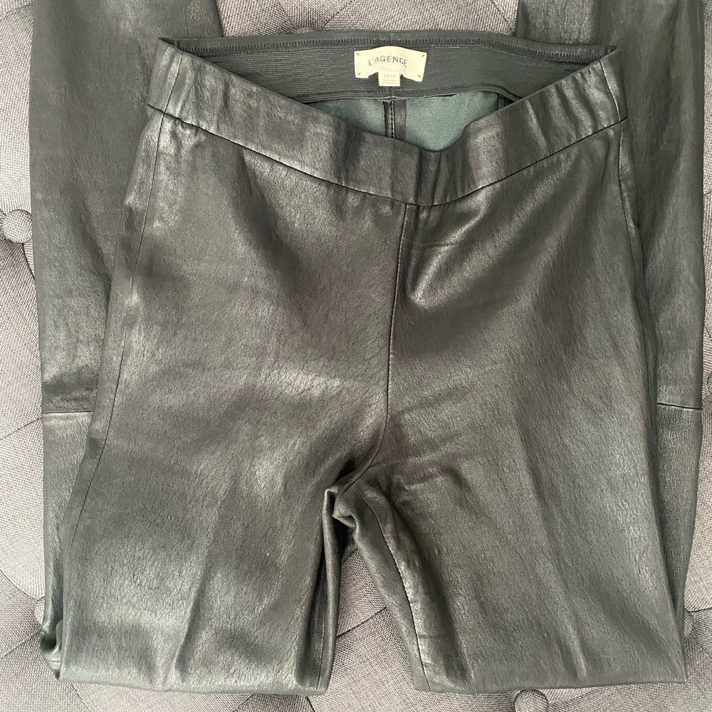 L’AGENCE Lamb Leather skinny leg pants Size XS